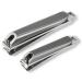 H&S stainless steel nail clipper - 2 Set in large and small - nail zwicker for fingernails & toenails with case for easy storage - fingernails Zwicker Key - nail scissors - nail snap classic