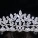Aoligrace Silver CZ Small Wedding Crown for Bride | Floral Tiara for Sweet 16 Prom | Hair Accessory - Buy Online on GoSupps.com