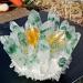 Natural Crystal Rough Natural Green Ghost Original Stone Orange Crystals Minerals Home Decor Beautiful (Size : 1000g) (Size : 800g)