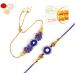 Ghasitaram Gifts Rakhis Online - Rakhi for Brother-KB-7 Bhaiya Bhabhi Rakhi with 200 GMS of Besan Barfi Rakhi Set with 200 gms of Besan Barfi