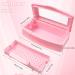 Nail Tool Sterilizer Box | Plastic Sterilizing Tray for Salon & Spa | Organize Nail Tweezers Eyelash Extensions - Pink - Buy Online on GoSupps.com