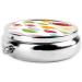 Mid Century Modern Mini Round Pill Box | 3 Compartment Travel Pill Organizer | Portable Medicine Case for Home & Office - Buy Online on GoSupps.com