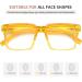 Eyekepper Women's Oversized Reading Glasses - Fashionable Yellow +2.50 Readers for Stylish Vision - Buy Online on GoSupps.com