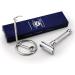 Retro Style Stainless Steel Safety Razor with Stand for Wet Shaving - Premium Blade-Free Experience - Buy Online on GoSupps.com