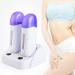 LIARTY Electric Rolling Epilator Cartridge Double Depilatory Heater Waxing Kit (Blue) - 2pcs Hair Removal Set - Buy Online on GoSupps.com
