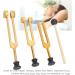 Premium Tuning Fork Set (128 Hz 256 Hz 512 Hz) - Body-Weighted Healing Tools for Chakra & Meditation | Gold Finish | International Shipping - Buy Online on GoSupps.com