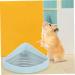 HANABASS Small Pet Ceramic Toilet Rabbit Litter Tray Chinchilla Potty Tray Rabbit Toilet Cat Toilet Ceramics 24x18.5cm Sky-blue - Buy Online on GoSupps.com