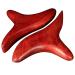 2 pieces wood massage stick wood gua Sha tool thai massage tools facial massage tool for hand head foot face body massage (dark red)
