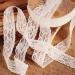 JUCOXO 1 Wide x 25 Yards Elastic Floral Pattern White Lace Ribbon for Decorating  Floral Designing and Crafts
