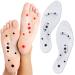 Magnetic Acupressure Insoles 1 Pair Thin Soles with Magnetic Pressure Points Cuttable Foot Massage Inserts Foot Therapy Reflexology Pain Relief Shoe Insoles for Men & Women (L)