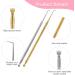 Lash Lift Tool Kit - 2 Pieces Stainless Steel Professional Supplies for Lash Lift and Tint - Metal Rods with Separator Comb - Gold & Silver - Buy Online on GoSupps.com
