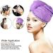 2 Pack Microfiber Hair Towel Wraps - Quick Dry Anti-Frizz Turbans for Long Thick & Curly Hair - Purple & Red - Buy Online on GoSupps.com