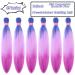 Braiding Hair Pre Stretched 26 Inch Ombre 6 Packs/Lot Purple High Temperature Synthetic Fiber Colored Hair Extensions for Braiding - Blue/Light Purple/Purple - Buy Online on GoSupps.com