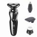 Electric Shaver Hair Clipper Nose Hair Trimmer face Washer 4 in 1-Three Floating Cutter Heads Double Ring Cutter net Avoid Pinching Your Beard Body wash Digital Display Large Capacity Battery