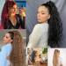 Ponytail Extensions Natural Synthetic Drawstring Long Curly Wavy Ponytail Hair Extension for Women Ponytail Hairpieces Burgundy Blond Fake Pony Tail for Women(Burgundy) 26inches Burgundy - Buy Online on GoSupps.com
