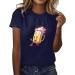 Top Plus Size Women Women's Tops Short Sleeve Round Neck T Shirts Summer Casual Tees T Shirts Navy 3X-Large - Buy Online on GoSupps.com