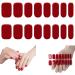 Gel Nail Stickers Cuttable Semi Cured Gel Nail Strips Self-Adhesive Full Nail Wraps Nail Polish Stickers for Professionals Beginners (UV Lamp Required but Not Included) Dark Red - Buy Online on GoSupps.com