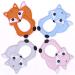 PREMYO Fox Teething Ring for Babies - BPA Free Silicone Cooling Teething Aid - Relieves Teething Pain - Soft Gray - Buy Online on GoSupps.com