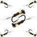 Thor Outdoor Frenchie Fly Fishing Nymph - Eco Pack - Bead Head Euro Jig Fly Set for Trout and Panfish 6 Pc Set - Espresso - Size 14