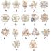 CLSSLVVBN 2 Pieces Hairpin Elegant Headdress Shiny Rhinestones Delicate Pearl Flower Buckle Hair Accessories for Wedding Flower Center 1 - Buy Online on GoSupps.com
