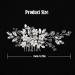 Prosy Bridal Wedding Flower Hair Comb Slide - Silver Crystal Hair Accessories & Rhinestone Headpiece for Women & Girls - Buy Online on GoSupps.com