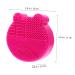 NOLITOY 2-in-1 Makeup Brush Holder & Scrubber - Silicone Cleaner Pad for Brushes - Portable Storage Rack - 11x10cm Rosy - International Shipping Available - Buy Online on GoSupps.com