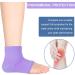 2 Pairs Moisturizing Socks Gel Heel Socks Toe Open Socks Relieve Heel Pain Comfortable Soft Vented Moisturizing Socks Suitable for Male and Female Day Night Care Skin Dry Cracked High Heel Purple_Skin - Buy Online on GoSupps.com