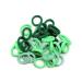 Rpanle 100 Pieces Elastic Hair Ties Hair Elastic Bands Ponytail Holders 2.5 mm Hair Bands Hair Bobbles for Girls (Green)