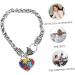 CALLARON 2 Pcs Puzzle Bracelet Miss Gift Geometry Alloy 20X2.05cm Silver - Buy Online on GoSupps.com