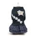 Rayminsino pet wool clothing princess rock flower plaid sweater two -leggedity warm clothing cotton jacket suitable for puppies medium dog cats s gray