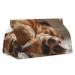 Tissue Box Cover Tissue Box Holder Brown Dog Hand Print Tissue Holder Travel Tissue Packs Facial Paper Holder Decorative Holder