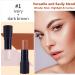 Go Ho 2 Colors Contour Stick - 2 in 1 Double-sided Concealer Stick Highlighter | Long-lasting Waterproof 3D Face Makeup Cream | 01# Ivory and Dark Brown - Buy Online on GoSupps.com