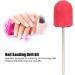 Nail Sanding Drill Bit 0.5 X 0.7in Easy To Store High Strength Nail Polishing Sanding Head Fine Sandpaper with Shaft for Grinding(Big red) - Buy Online on GoSupps.com