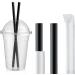 250 Pack Smoothies Black Drinking Straws 8mm x 210mm - Buy Online on GoSupps.com