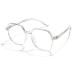 Cyxus Oversized Clear Square Blue Light Glasses Transparent Eyeglasses 06-clear 8108