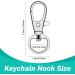 Segauin 100-Piece Premium Swivel Snap Hooks with Key Rings - 1.25in/32mm - Silver - Buy Online on GoSupps.com