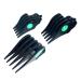 Perfeclan 3 Replacement Guide Combs 32 mm 38 mm 51 mm Hair Clipper Attachment for Stylists Hairdressers - Black