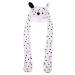 IBLUELOVER Kids Winter Hat Gloves Scarf Set 3-in-1 Faux Fur Party Animal Hats Hooded Cartoon Hat Scarf Gloves with Pockets Plush Warm Hoodie Earflap Beanie Caps for Boys Girls Teens spotted dog