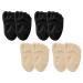 Minkissy 4 Pairs Sponge Forefoot Pad Invisible Insoles Forefoot Heel Cushion Inserts Cushioned Insoles Forefoot Cushioning Pad Foot Gel Pads Half 4d Mesh Stretch Fabric Sole Pad