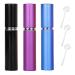 ZHIYE 5ML Perfume Atomiser Spray Bottle 3 Pieces Refillable Refilling Travel Size Perfume Bottles in Pocket & Handbag Black & Purple & Blue 5ML Black+purple+blue