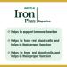 Nature's Bounty Gentle Iron Plus 28mg - 150 Capsules | Iron Deficiency Anemia Prevention - Buy Online on GoSupps.com