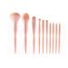 Makeup Brush 10 Set of Portable Eye Makeup Brushes Non-irritating Synthetic Fiber Bristles Orange Foundation Brushes