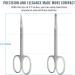 Facial Hair Scissors - Curved and Rounded for Precision Grooming - Ideal for Eyebrows, Mustache, Nose and Beard Trimming - Safe for Eyelashes and Ear Hair - Small Grooming Scissors for Women & Men - Buy Online on GoSupps.com