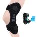Knee Braces Adjustable Knee Brace for Knee Pain Knee Brace Support with Side Stabilizers Knee Support for Meniscus Tear Tendonitis Arthritis Hinged Knee Braces for Men and Women (Black-Left)