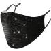 YIMIDEAR Women's Mundsprung Sparkle Dust Mask - Reusable & Washable with 2 Active Coal Filters for Running & Cycling - Black - Buy Online on GoSupps.com