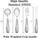 KIRIMON Non-Slip Weighted Utensils for Hand Tremors - Stainless Steel Weighted Utensil Set for Arthritis, Elderly, Parkinson's - 4 Piece Adaptive Eating Set - Buy Online on GoSupps.com