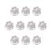Parieo Pearl Hair Pins 10 Pieces Spiral Twist Hair Clips with Diamond Flower Crystal for Women's Wedding Accessory Party Decoration