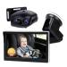 Baby Car Mirror 1080P Baby Car Camera Monitor with Night Vision 5 Inch Safety Rear Facing Car Seat Mirror with Wide View Car Baby Monitor with Camera Baby Must Haves for Newborn