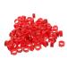 BESPORTBLE 100 Pcs Pigeon Anklet Baby Products Identification Perches Stuff Plastic Bird Ankle Ring Red Chicken 1.3X1.3CM Red