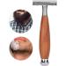 Dekaim Wooden Handle Razor | Classic Men's Double Blade Safety Razor | Premium Manual Shaving Experience - Buy Online on GoSupps.com